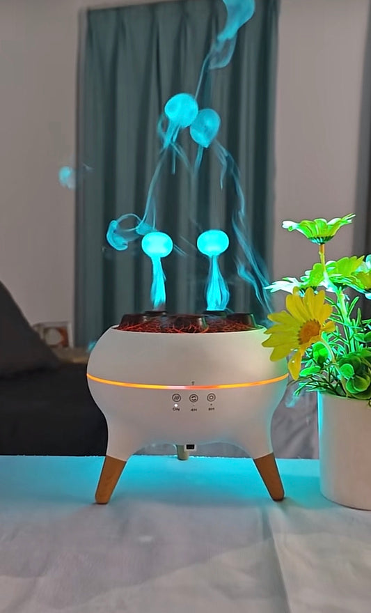 Household  Intelligent Jellyfish Ultrasonic Air Humidifier Ultrasonic Porous Atomization Timing Remote Control Humidifier Aroma Diffuser